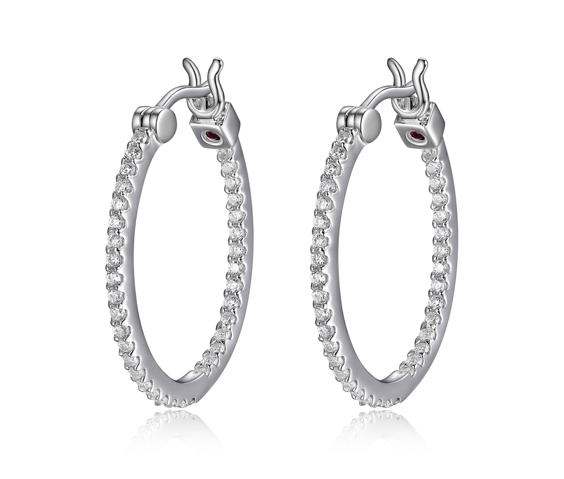 BOUCLES ANNEAUX EN ARGENT RHODIÉ OVALE SERTIES DE CUBIQUES ZIRCONIAS - PJ R2LC9Q000J - ELLE BOUCLES ANNEAUX EN ARGENT RHODIÉ OVALE SERTIES DE CUBIQUES ZIRCONIAS - PJ R2LC9Q000J - ELLE