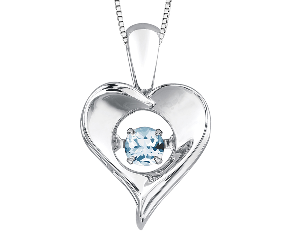 PENDENTIF COEUR EN ARGENT SERTI D'UNE PIERRE DE NAISSANCE DANSANTE - CR DX664SAQ - BIJOUX CANADIEN PENDENTIF COEUR EN ARGENT SERTI D'UNE PIERRE DE NAISSANCE DANSANTE - CR DX664SAQ - BIJOUX CANADIEN