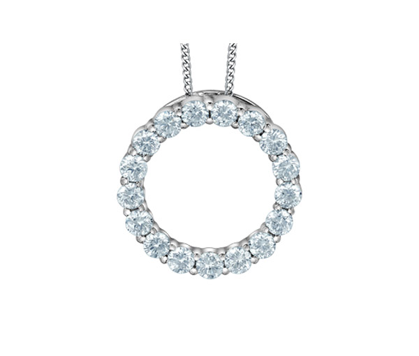 PENDENTIF CERCLE DE VIE EN OR BLANC SERTI DE DIAMANTS DE LABORATOIRE - CR 70031 - BIJOUX CANADIEN PENDENTIF CERCLE DE VIE EN OR BLANC SERTI DE DIAMANTS DE LABORATOIRE - CR 70031 - BIJOUX CANADIEN