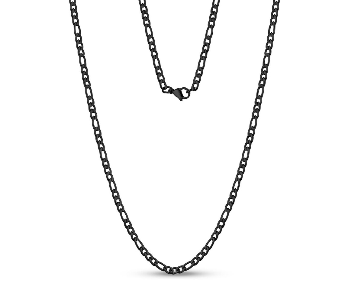 CHAINE FIGARO EN ACIER - AZ SSN108BK20 - AREZZO CHAINE FIGARO EN ACIER - AZ SSN108BK20 - AREZZO