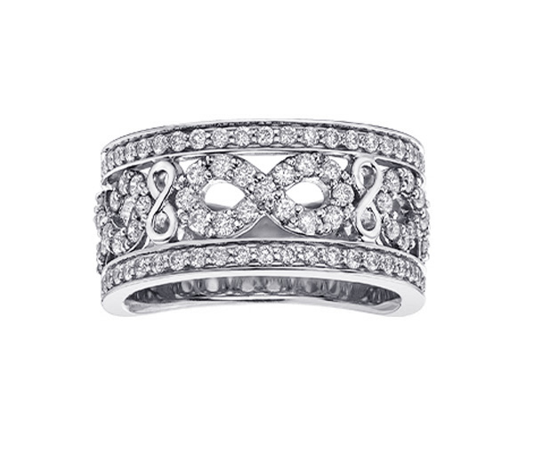 BAGUE EN OR SERTI D'UN CARAT DE DIAMANTS NATURELS - CR 52E56W - BIJOUX CANADIEN BAGUE EN OR SERTI D'UN CARAT DE DIAMANTS NATURELS - CR 52E56W - BIJOUX CANADIEN