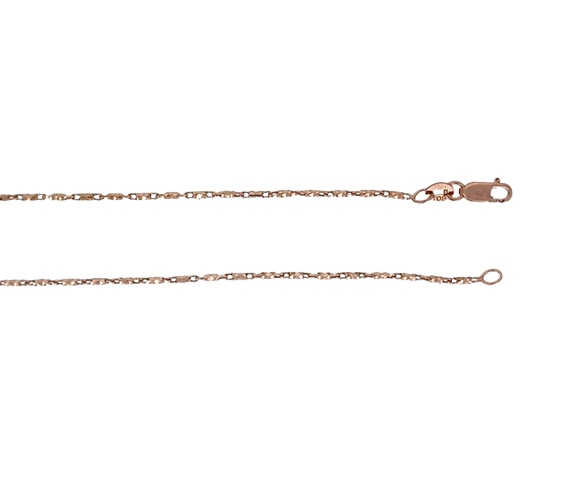 CHAINE MAILLE BÂTONNET TAILLE DIAMANT EN OR 10K - S LURODC50R18 - BIJOUX D'IMPORTATION CHAINE MAILLE BÂTONNET TAILLE DIAMANT EN OR 10K - S LURODC50R18 - BIJOUX D'IMPORTATION