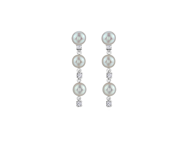 BOUCLE EN OR 14K AVEC PERLES DE CULTURE ET DE DIAMANTS CANADIENS - CR ML825W25 - BIJOUX CANADIEN BOUCLE EN OR 14K AVEC PERLES DE CULTURE ET DE DIAMANTS CANADIENS - CR ML825W25 - BIJOUX CANADIEN
