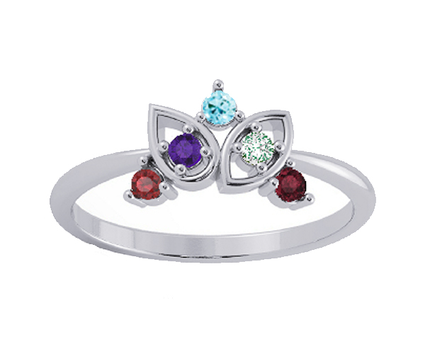 BAGUE FAMILLIALE EN ARGENT OU EN OR SERTIE DE PIERRES VÉRITABLES - BH FJ126W14 - BEVERLY HILLS BAGUE FAMILLIALE EN ARGENT OU EN OR SERTIE DE PIERRES VÉRITABLES - BH FJ126W14 - BEVERLY HILLS