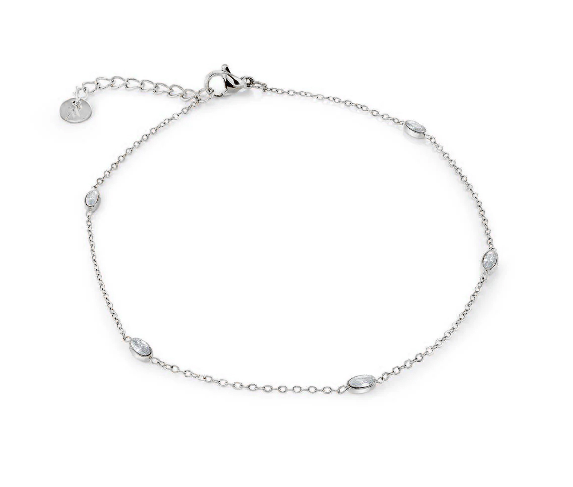 BRACELET EN ACIER OU ACIER/PVD OR À MAILLE ROLO OVALE SERTI DE CUBIQUES ZIRCONIAS - IG SWB262 - VELORIA BRACELET EN ACIER OU ACIER/PVD OR À MAILLE ROLO OVALE SERTI DE CUBIQUES ZIRCONIAS - IG SWB262 - VELORIA