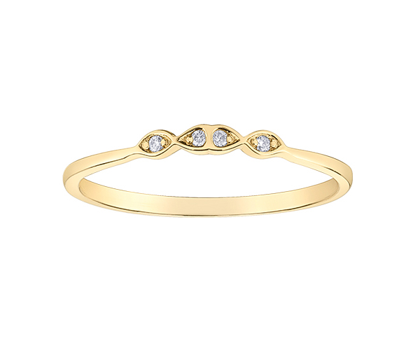 BAGUE EN OR JAUNE, ROSE ET BLANC SERTIE DE DIAMANTS - CR DD7710Y - BIJOUX CANADIEN BAGUE EN OR JAUNE, ROSE ET BLANC SERTIE DE DIAMANTS - CR DD7710Y - BIJOUX CANADIEN