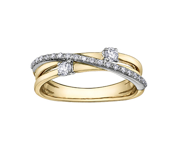 BAGUE EN OR 10K 2 TONS SERTIE DE DIAMANTS CANADIENS ET DE DIAMANTS - CR AM416YW - DIAMANT CANADIEN BAGUE EN OR 10K 2 TONS SERTIE DE DIAMANTS CANADIENS ET DE DIAMANTS - CR AM416YW - DIAMANT CANADIEN