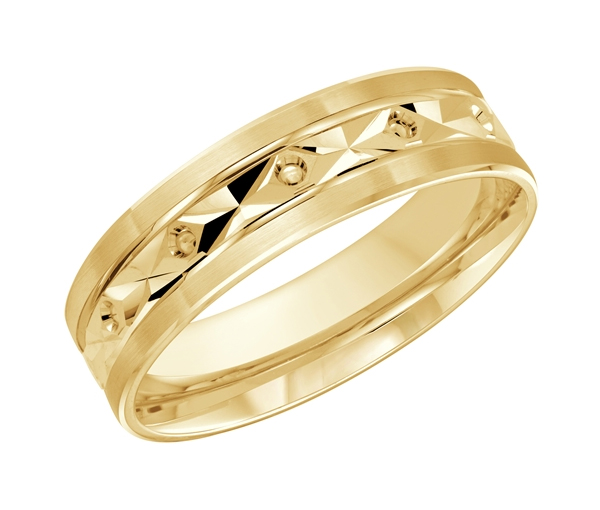JONC EN OR 10K TAILLE DIAMANT AU CENTRE - ML FT086/6Y1 - MALO JONC EN OR 10K TAILLE DIAMANT AU CENTRE - ML FT086/6Y1 - MALO