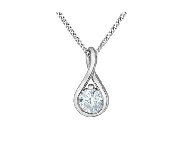 PENDENTIF SOLITAIRE EN OR BLANC SERTI D'UN DIAMANT DE LABORATOIRE - CR 70005 - BIJOUX CANADIEN PENDENTIF SOLITAIRE EN OR BLANC SERTI D'UN DIAMANT DE LABORATOIRE - CR 70005 - BIJOUX CANADIEN