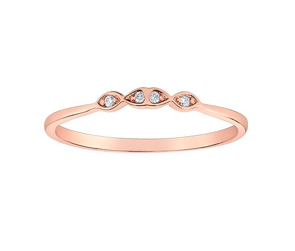 BAGUE EN OR JAUNE, ROSE ET BLANC SERTIE DE DIAMANTS - CR DD7710R - BIJOUX CANADIEN BAGUE EN OR JAUNE, ROSE ET BLANC SERTIE DE DIAMANTS - CR DD7710R - BIJOUX CANADIEN