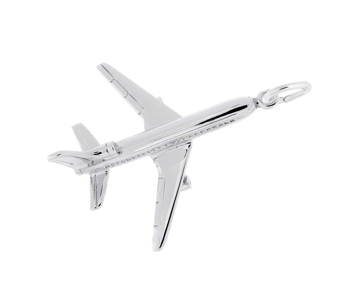 SUPERBE PENDENTIF AVION JET JUMBO EN ARGENT RHODIÉ OU EN OR 10K OU 14K - NU 262014W - NUCO/REMBRANDT SUPERBE PENDENTIF AVION JET JUMBO EN ARGENT RHODIÉ OU EN OR 10K OU 14K - NU 262014W - NUCO/REMBRANDT