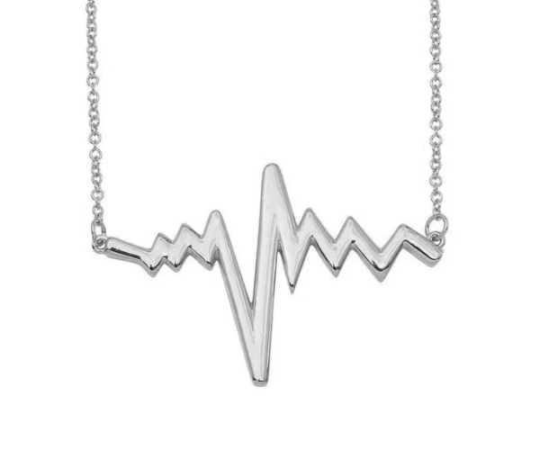 COLLIER HEARTBEAT EN ARGENT RHODIÉ OU PVD OR - SP GMN00026RH - BIJOUX D'IMPORTATION COLLIER HEARTBEAT EN ARGENT RHODIÉ OU PVD OR - SP GMN00026RH - BIJOUX D'IMPORTATION
