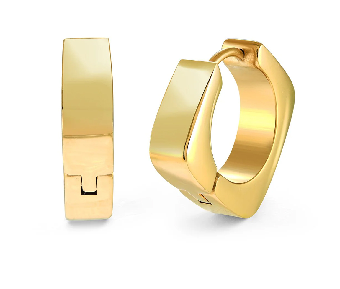 BOUCLES HUGGIES CARRÉES EN ACIER - IG SEA456GO - VELORIA BOUCLES HUGGIES CARRÉES EN ACIER - IG SEA456GO - VELORIA