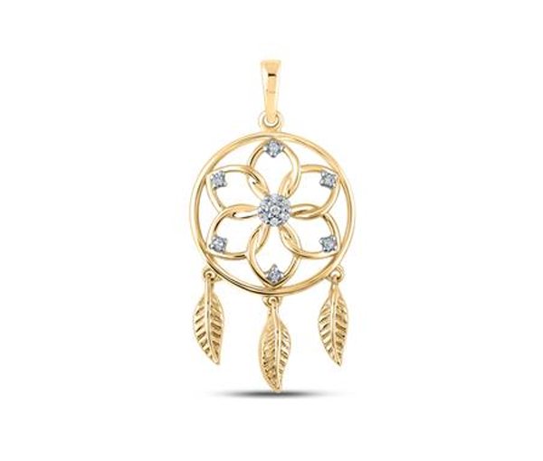 PENDENTIF CAPTEUR DE RÊVE EN OR SERTI DE DIAMANTS - GD PQ207460Y - BIJOUX D'IMPORTATION PENDENTIF CAPTEUR DE RÊVE EN OR SERTI DE DIAMANTS - GD PQ207460Y - BIJOUX D'IMPORTATION