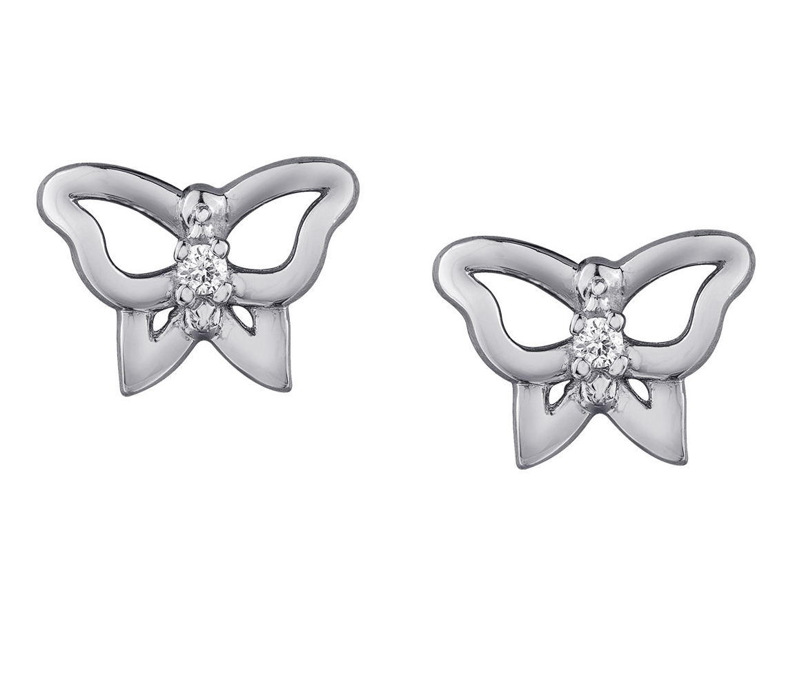 BOUCLES PAPILLON AJOURÉ EN OR SERTIES DE DIAMANTS - CR DD7970W - BIJOUX CANADIEN BOUCLES PAPILLON AJOURÉ EN OR SERTIES DE DIAMANTS - CR DD7970W - BIJOUX CANADIEN