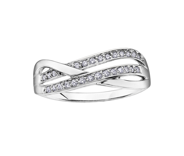 BAGUE EN OR BLANC SERTIE DE DIAMANTS - CR DD2245 - BIJOUX CANADIEN BAGUE EN OR BLANC SERTIE DE DIAMANTS - CR DD2245 - BIJOUX CANADIEN