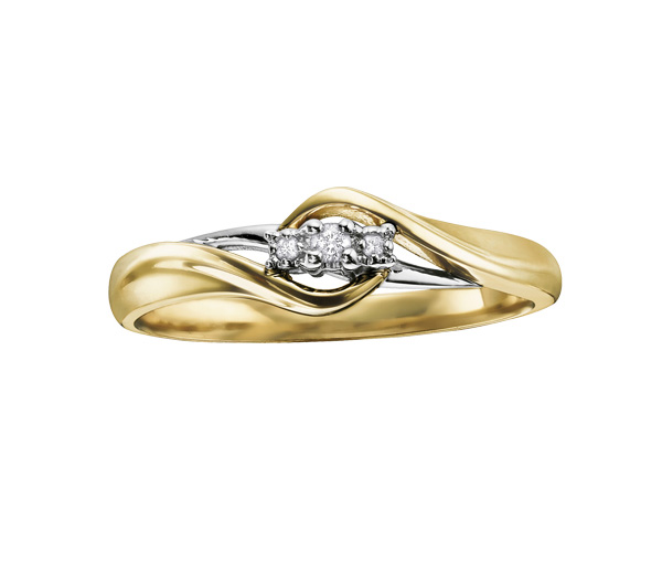 BAGUE EN OR 10K 2 TONS SERTIE DE DIAMANTS - CR DD1978 - BIJOUX CANADIEN BAGUE EN OR 10K 2 TONS SERTIE DE DIAMANTS - CR DD1978 - BIJOUX CANADIEN