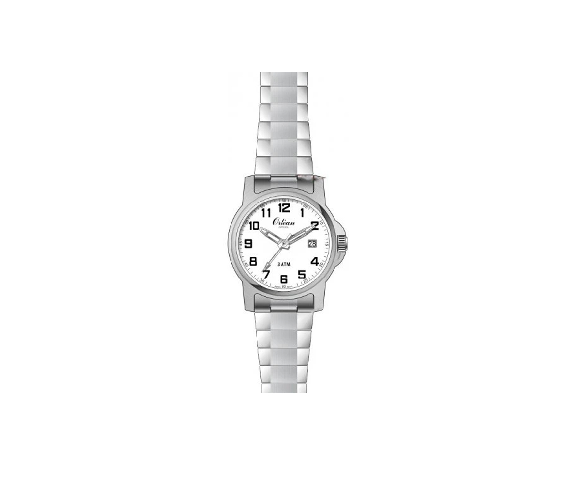 MONTRE ORLEAN ACIER FOND BLANC - BA ME3182X - ORLEAN MONTRE ORLEAN ACIER FOND BLANC - BA ME3182X - ORLEAN