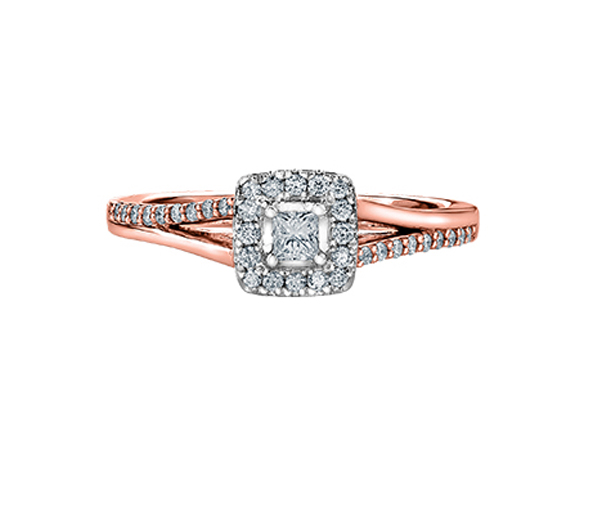 BAGUE EN OR AVEC UN DIAMANT CANADIEN ET DE DIAMANTS - CR AM430R - DIAMANT CANADIEN BAGUE EN OR AVEC UN DIAMANT CANADIEN ET DE DIAMANTS - CR AM430R - DIAMANT CANADIEN
