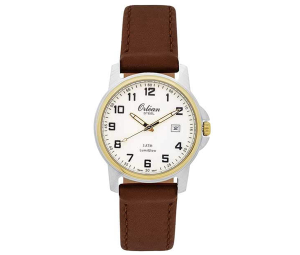 MONTRE ORLEAN ACIER 2T LUMIGLOW - BA ME3192-BR - ORLEAN MONTRE ORLEAN ACIER 2T LUMIGLOW - BA ME3192-BR - ORLEAN