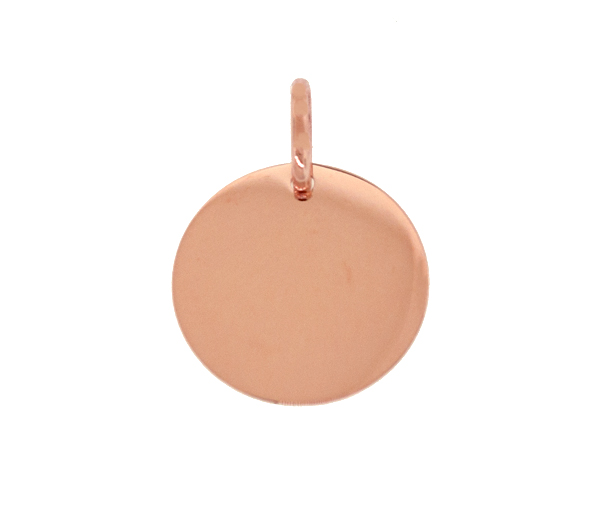 PENDENTIF PLAQUE RONDE EN OR ROSE - SY 6168M - BIJOUX D'IMPORTATION PENDENTIF PLAQUE RONDE EN OR ROSE - SY 6168M - BIJOUX D'IMPORTATION