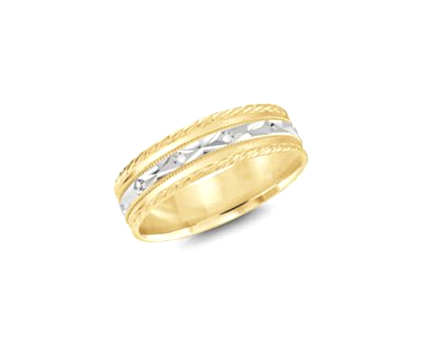 JONC EN OR 10K AVEC MOTIF CORDE ET TAILLE DIAMANT - ML LCF359YW10 - MALO JONC EN OR 10K AVEC MOTIF CORDE ET TAILLE DIAMANT - ML LCF359YW10 - MALO