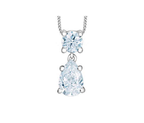 COLLIER EN OR BLANC SERTI DE DIAMANTS DE LABORATOIRE - CR 70027 - BIJOUX CANADIEN COLLIER EN OR BLANC SERTI DE DIAMANTS DE LABORATOIRE - CR 70027 - BIJOUX CANADIEN