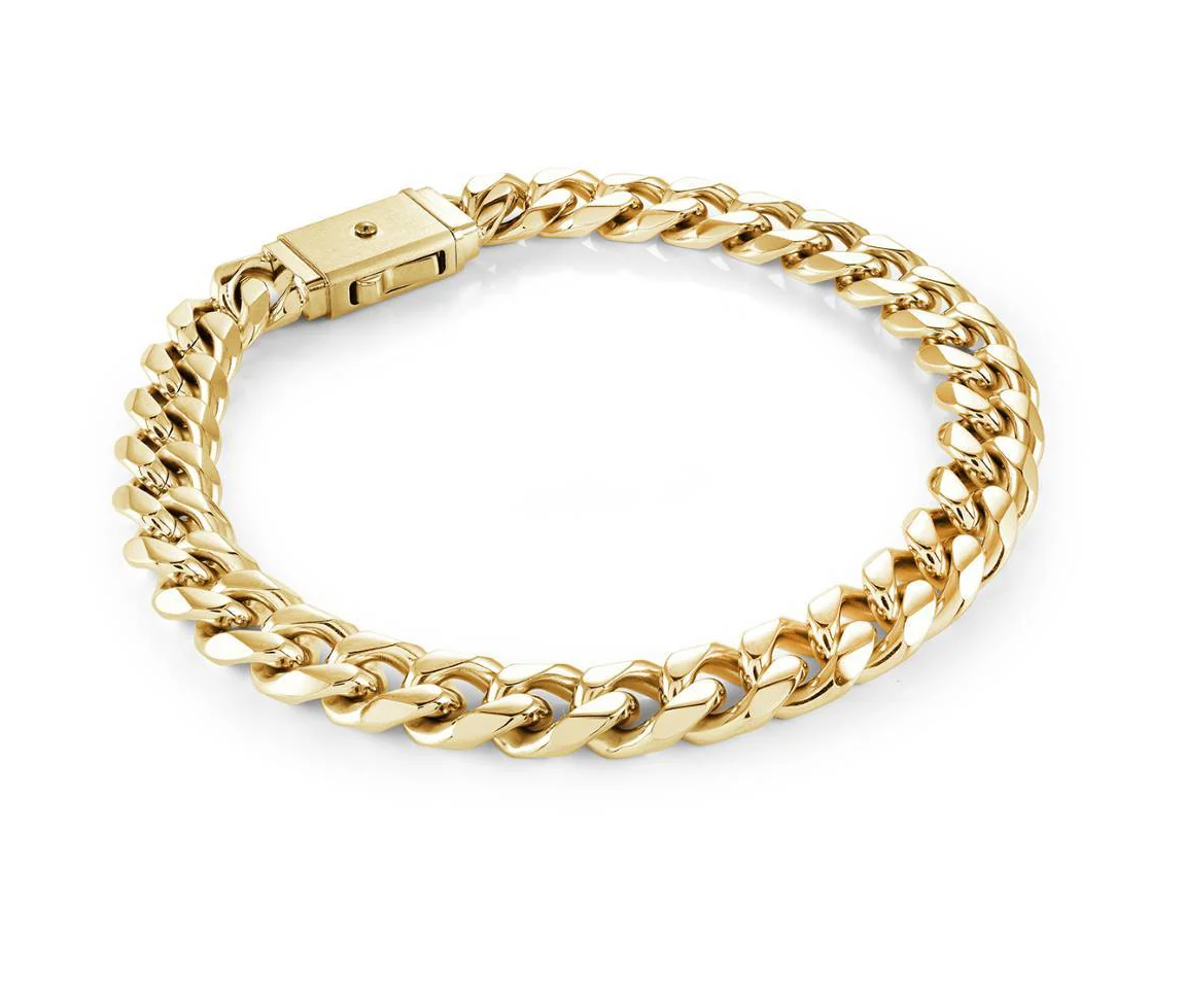 BRACELET EN ACIER OU ACIER/PVD OR À MAILLE GOURMETTE - IG SMB805GO8.5 - ITALGEM BRACELET EN ACIER OU ACIER/PVD OR À MAILLE GOURMETTE - IG SMB805GO8.5 - ITALGEM
