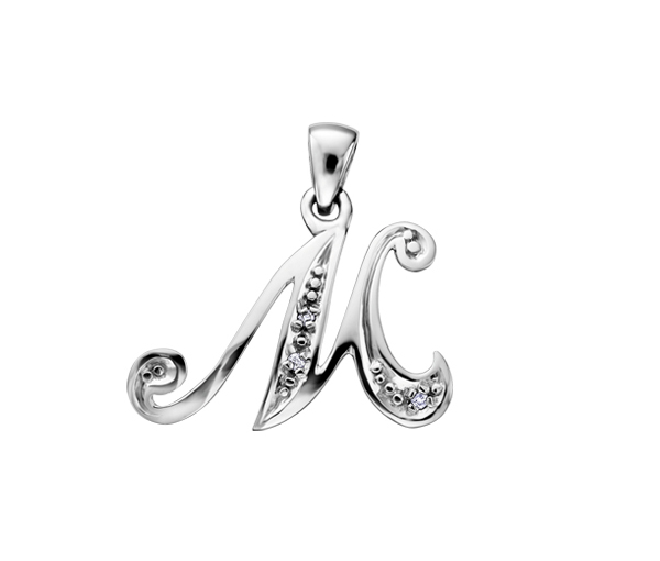 PENDENTIF LETTRE DE L'ALPHABET EN OR SERTI DE DIAMANTS - CR DX509WM - BIJOUX CANADIEN PENDENTIF LETTRE DE L'ALPHABET EN OR SERTI DE DIAMANTS - CR DX509WM - BIJOUX CANADIEN