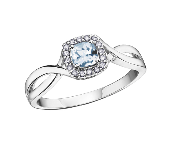 BAGUE EN OR AVEC PIERRE DE NAISSANCE VARIÉE - CR DX533AQ - BIJOUX CANADIEN BAGUE EN OR AVEC PIERRE DE NAISSANCE VARIÉE - CR DX533AQ - BIJOUX CANADIEN