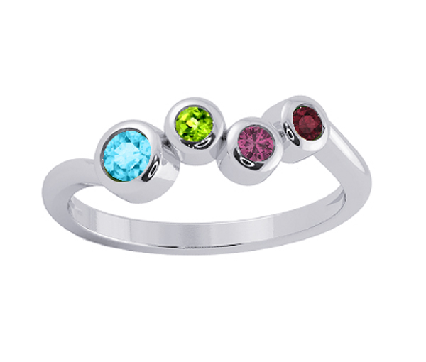 BAGUE FAMILIALE EN ARGENT OU EN OR SERTIE DE PIERRES VÉRITABLES - BH FJ100ARG - BEVERLY HILLS BAGUE FAMILIALE EN ARGENT OU EN OR SERTIE DE PIERRES VÉRITABLES - BH FJ100ARG - BEVERLY HILLS