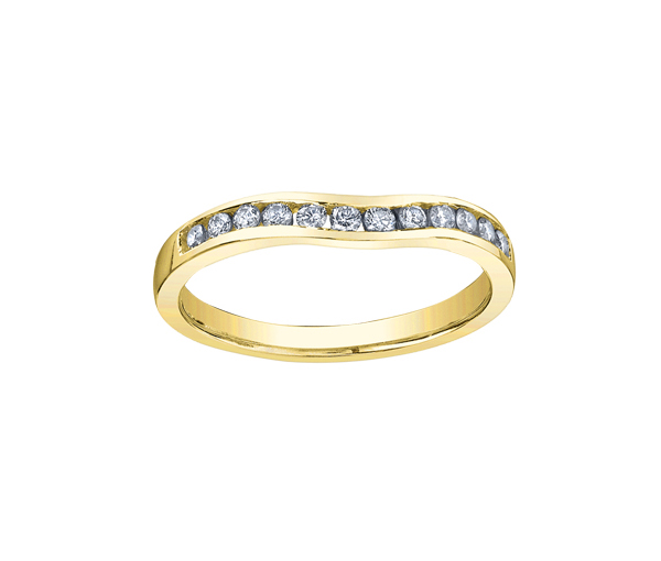 JONC CONTOUR EN OR 14K SERTI DE DIAMANTS - CR 1903WDY06 - BIJOUX CANADIEN JONC CONTOUR EN OR 14K SERTI DE DIAMANTS - CR 1903WDY06 - BIJOUX CANADIEN