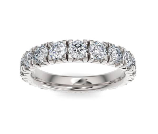 JONC ÉTERNITÉ EN OR BLANC SERTI DE DIAMANTS DE LABORATOIRE - ML ET424W10 - MALO JONC ÉTERNITÉ EN OR BLANC SERTI DE DIAMANTS DE LABORATOIRE - ML ET424W10 - MALO