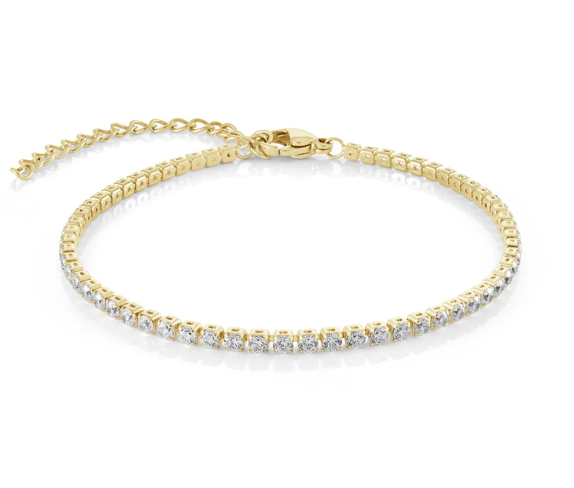 BRACELET TENNIS EN ACIER SERTI DE CUBIQUES ZIRCONIAS - IG SWB207GO - VELORIA BRACELET TENNIS EN ACIER SERTI DE CUBIQUES ZIRCONIAS - IG SWB207GO - VELORIA