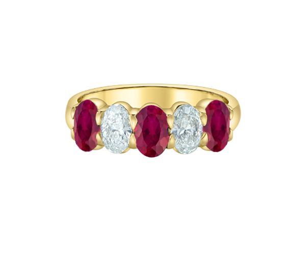 BAGUE EN OR AVEC PIERRES DE LABORATOIRE - CR 52J25RU - BIJOUX CANADIEN BAGUE EN OR AVEC PIERRES DE LABORATOIRE - CR 52J25RU - BIJOUX CANADIEN