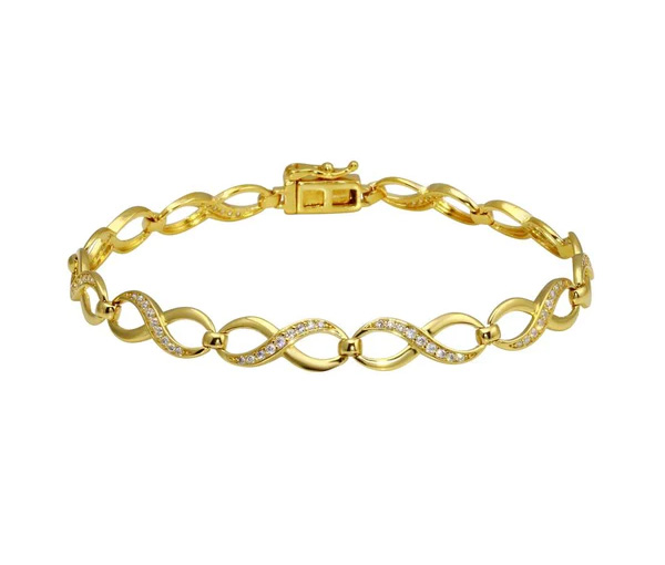BRACELET SIGNE INFINI EN ARGENT RHODIÉ SERTI DE CUBIQUES ZIRCONIAS - SP GMB00104GP - BIJOUX D'IMPORTATION BRACELET SIGNE INFINI EN ARGENT RHODIÉ SERTI DE CUBIQUES ZIRCONIAS - SP GMB00104GP - BIJOUX D'IMPORTATION