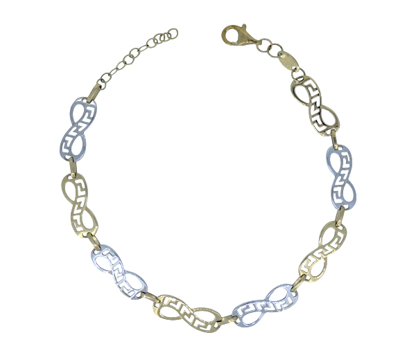 BRACELET EN OR 2 TONS À MOTIF INFINI/VERSACE - CB B2TC20687 - CBE BRACELET EN OR 2 TONS À MOTIF INFINI/VERSACE - CB B2TC20687 - CBE