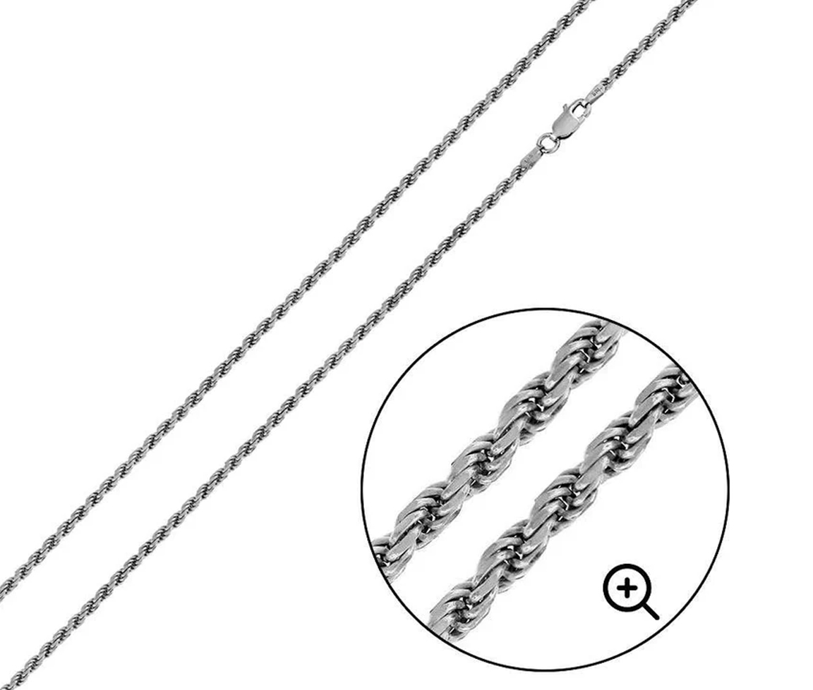 BRACELET EN ARGENT RHODIÉ À MAILLE TORSADE - SP CH188RH8 - BIJOUX D'IMPORTATION BRACELET EN ARGENT RHODIÉ À MAILLE TORSADE - SP CH188RH8 - BIJOUX D'IMPORTATION