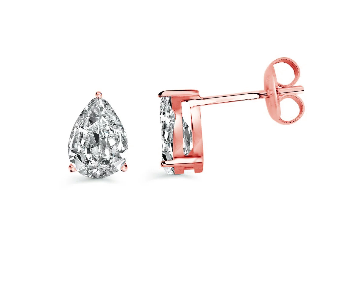 BOUCLES FIXES EN ACIER/PVD OR ROSE SERTIES DE CUBIQUES ZIRCONIAS DE TAILLE POIRE - IG SEA342 - VELORIA BOUCLES FIXES EN ACIER/PVD OR ROSE SERTIES DE CUBIQUES ZIRCONIAS DE TAILLE POIRE - IG SEA342 - VELORIA