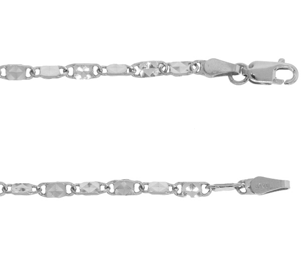 CHAINE 10K BL. 20'' PLAQUE - S LPXD040W20 - BIJOUX D'IMPORTATION CHAINE 10K BL. 20'' PLAQUE - S LPXD040W20 - BIJOUX D'IMPORTATION