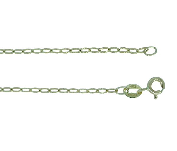 CHAINE EN OR À MAILLE ROLO OVALE TAILLÉE DIAMANT - MB ROOV1.75/18 - BIJOUX D'IMPORTATION CHAINE EN OR À MAILLE ROLO OVALE TAILLÉE DIAMANT - MB ROOV1.75/18 - BIJOUX D'IMPORTATION