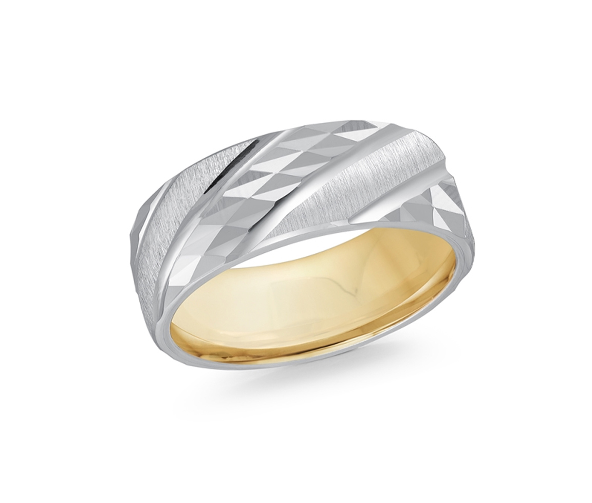 JONC HOMME EN 10K 2 TONS 8MM DE LARGEUR - ML LUX502 8WY - MALO JONC HOMME EN 10K 2 TONS 8MM DE LARGEUR - ML LUX502 8WY - MALO