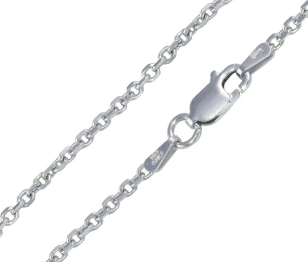CHAINE EN ARGENT RHODIÉ À MAILLE ROLO TAILLE DIAMANT - SP CH223RH/18 - BIJOUX D'IMPORTATION CHAINE EN ARGENT RHODIÉ À MAILLE ROLO TAILLE DIAMANT - SP CH223RH/18 - BIJOUX D'IMPORTATION