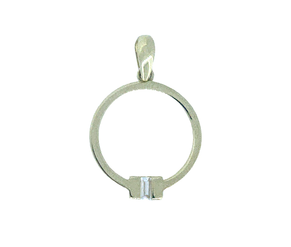 PENDENTIF CERCLE AJOURÉ EN OR JAUNE SERTI D'UN CUBIQUE ZIRCONIA BAGUETTE - MB PEN52 - BIJOUX D'IMPORTATION PENDENTIF CERCLE AJOURÉ EN OR JAUNE SERTI D'UN CUBIQUE ZIRCONIA BAGUETTE - MB PEN52 - BIJOUX D'IMPORTATION