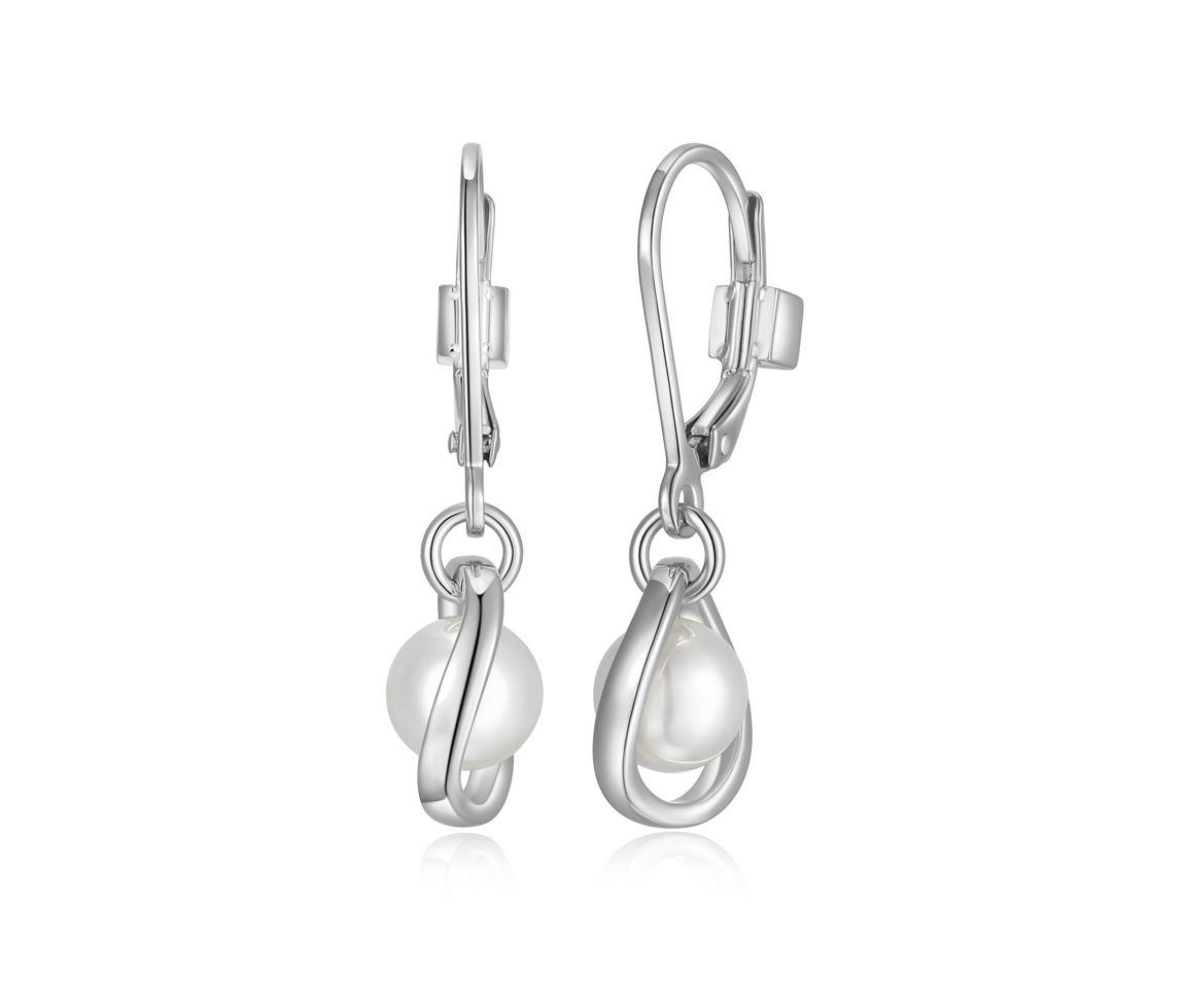 BOUCLES EN ARGENT RHODIÉ SERTIES DE PERLE DE CULTURE - PJ R2LCQE4503 - ELLE BOUCLES EN ARGENT RHODIÉ SERTIES DE PERLE DE CULTURE - PJ R2LCQE4503 - ELLE