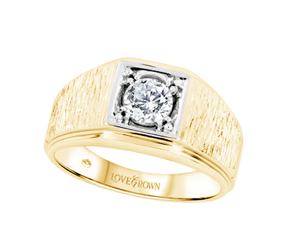 BAGUE EN OR 2 TONS SERTIE D'UN DIAMANT DE LABORATOIRE - BH LGJ059YW75 - BEVERLY HILLS BAGUE EN OR 2 TONS SERTIE D'UN DIAMANT DE LABORATOIRE - BH LGJ059YW75 - BEVERLY HILLS
