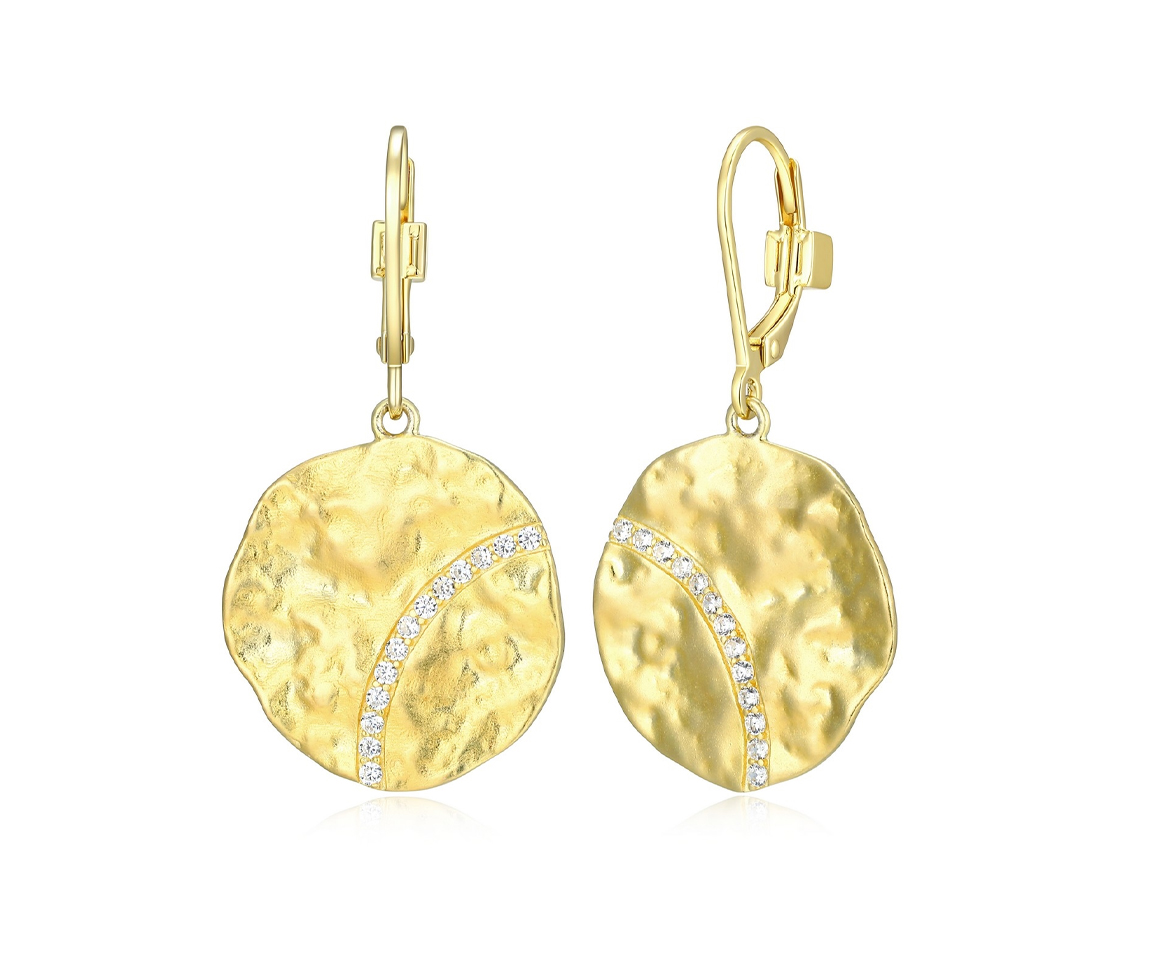 BOUCLES EN ARGENT/PVD OR SERTIES DE CUBIQUES ZIRCONIAS SUR ATTACHES FRANÇAISES - PJ 32LCTW0003 - ELLE BOUCLES EN ARGENT/PVD OR SERTIES DE CUBIQUES ZIRCONIAS SUR ATTACHES FRANÇAISES - PJ 32LCTW0003 - ELLE