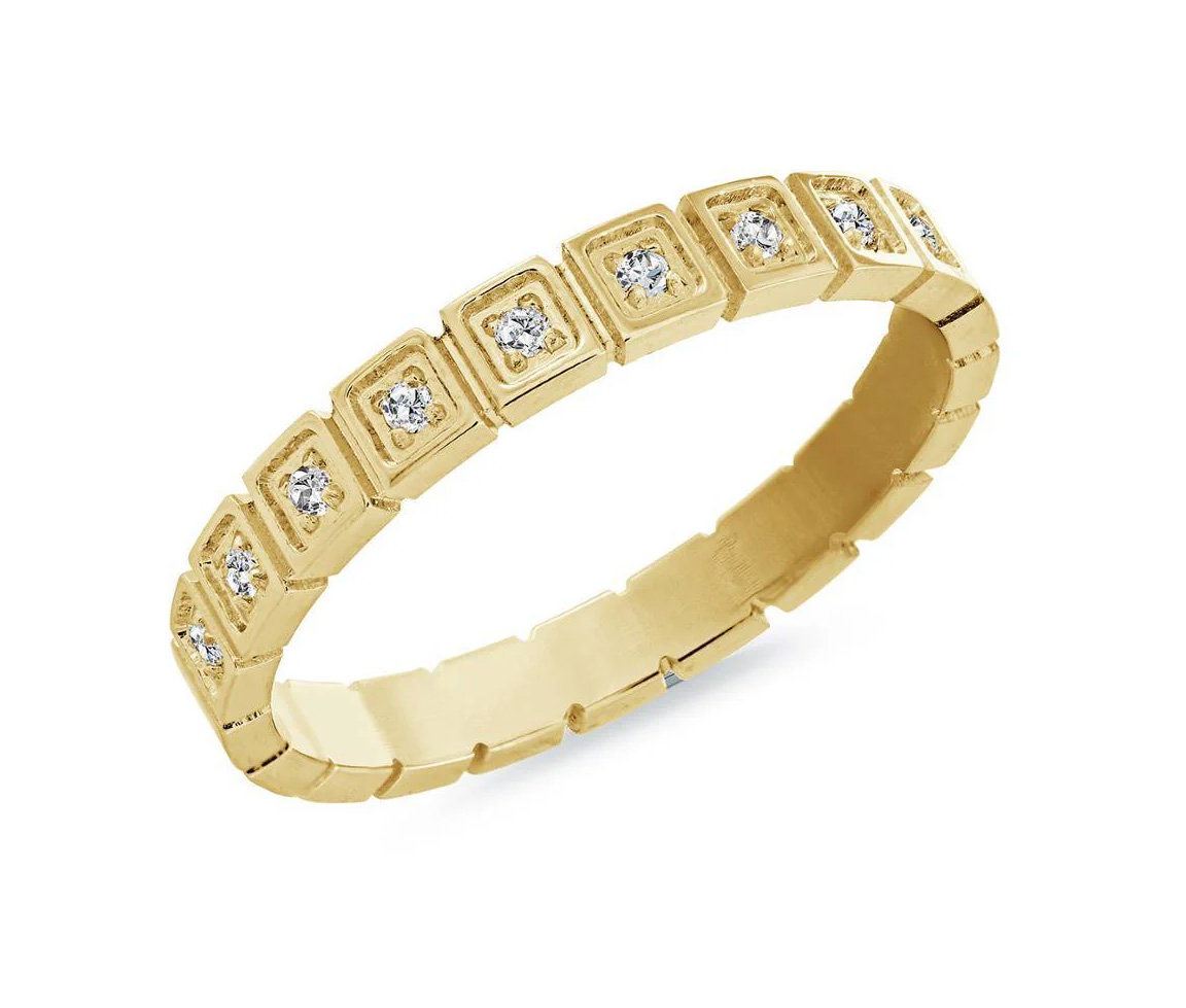 JONC SEMI-ÉTERNITÉ EN ACIER/PVD OR SERTI DE CUBIQUES ZIRCONIAS - IG SWR17/6 - VELORIA JONC SEMI-ÉTERNITÉ EN ACIER/PVD OR SERTI DE CUBIQUES ZIRCONIAS - IG SWR17/6 - VELORIA