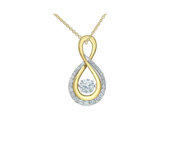PENDENTIF INFINI EN OR 2 TONS SERTI DE DIAMANTS DE LABORATOIRE - CR LD157YW115 - BIJOUX CANADIEN PENDENTIF INFINI EN OR 2 TONS SERTI DE DIAMANTS DE LABORATOIRE - CR LD157YW115 - BIJOUX CANADIEN