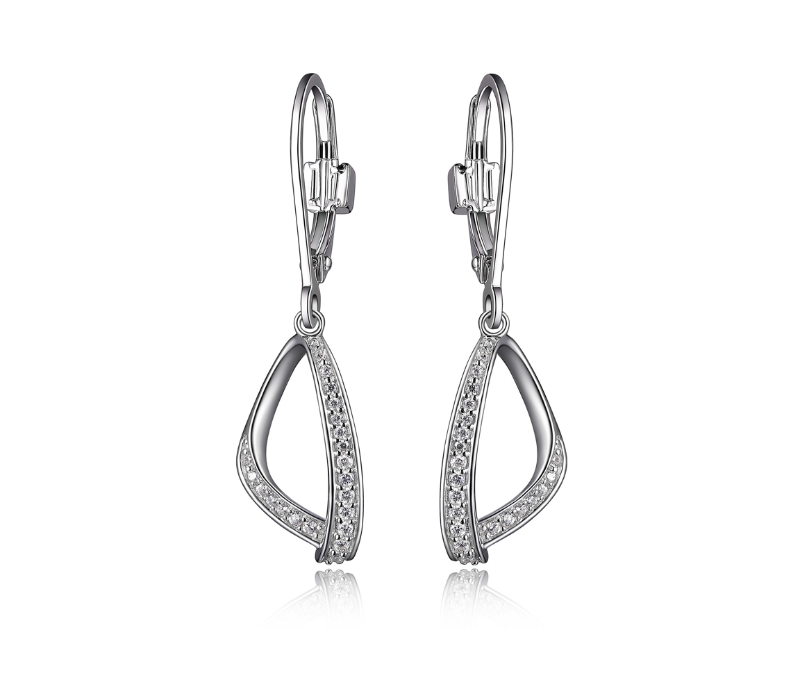 BOUCLES ELLE EN ARGENT RHODIÉ SERTIES DE CUBIQUES ZIRCONIAS ''SCINTILLATION'' - PJ R2LCBM0003 - ELLE BOUCLES ELLE EN ARGENT RHODIÉ SERTIES DE CUBIQUES ZIRCONIAS ''SCINTILLATION'' - PJ R2LCBM0003 - ELLE